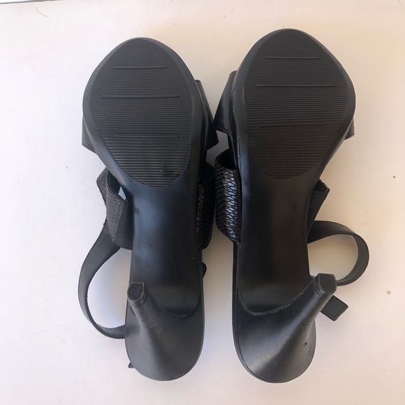 Brand New Impo Black Faux Snakeskin Strap Heels - Picture 6 of 7